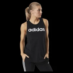 adidas Essentials Loose Logo Tank Top Black / White Svart Clearance