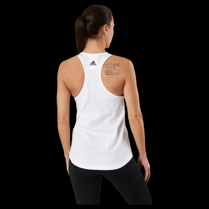 adidas Essentials Loose Tank Top White / Black Vit Hot