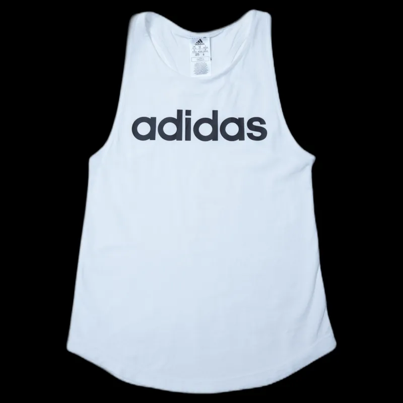 adidas Essentials Loose Tank Top White / Black Vit Hot