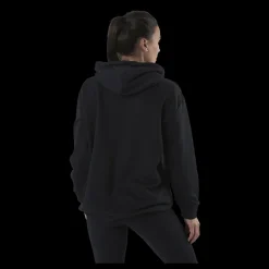 Best adidas Essentials Oversized Hoodie Black / White Svart