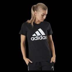 Discount adidas Essentials Regular T-Shirt Black / White Svart