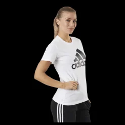 Discount adidas Essentials Regular T-Shirt White / Black Vit