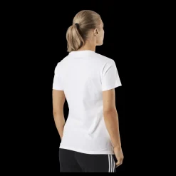 Discount adidas Essentials Regular T-Shirt White / Black Vit