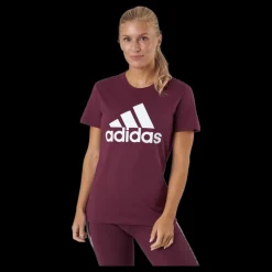 Clearance adidas Essentials Regular T-Shirt Victory Crimson / White Röd