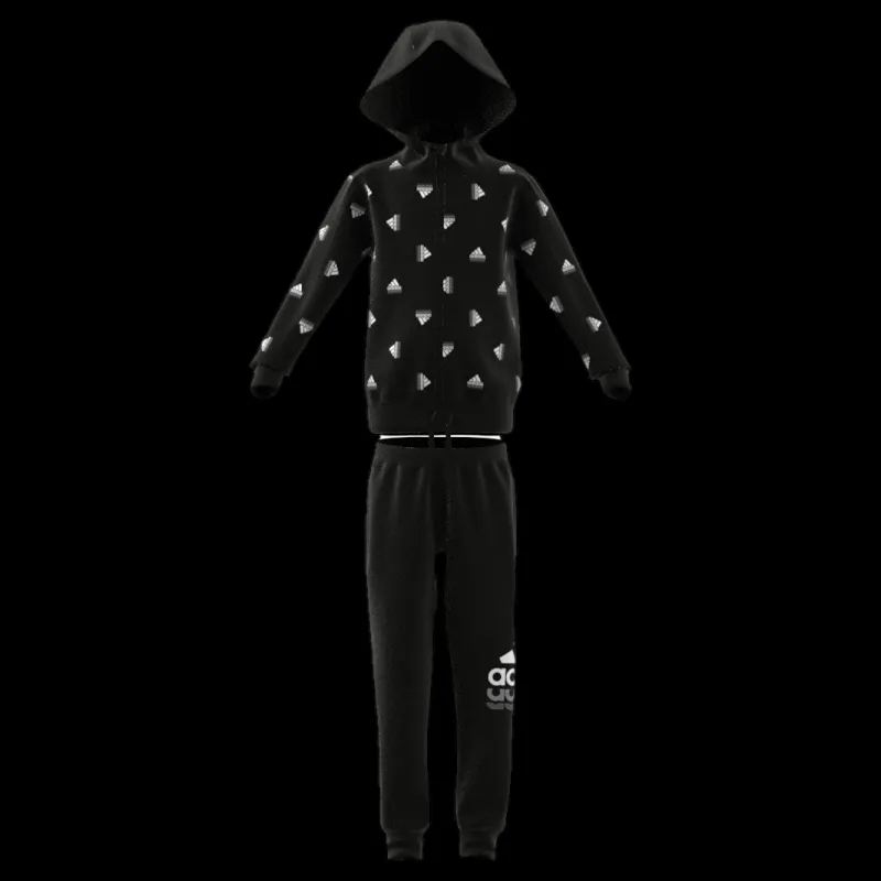 Clearance adidas Essentials Seasonals Brand Love Tracksuit Black Svart