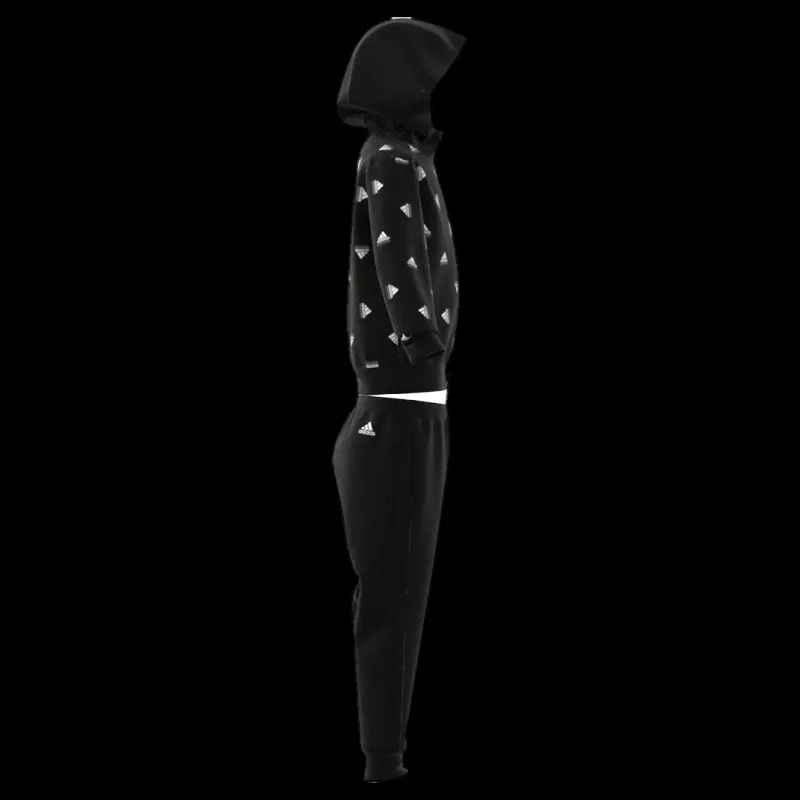Clearance adidas Essentials Seasonals Brand Love Tracksuit Black Svart