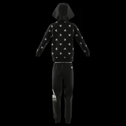 Clearance adidas Essentials Seasonals Brand Love Tracksuit Black Svart