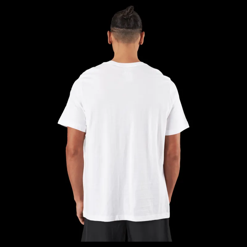 adidas Essentials Single Jersey Linear Embroidered Logo T-Shirt White Vit Outlet