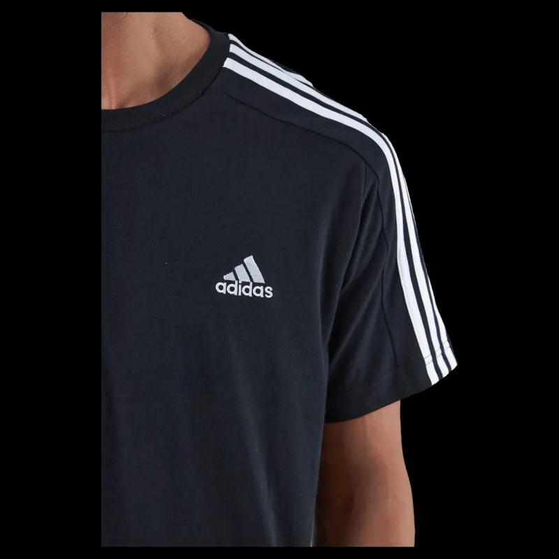 Online adidas Essentials Single Jersey 3-Stripes T-Shirt Black Svart