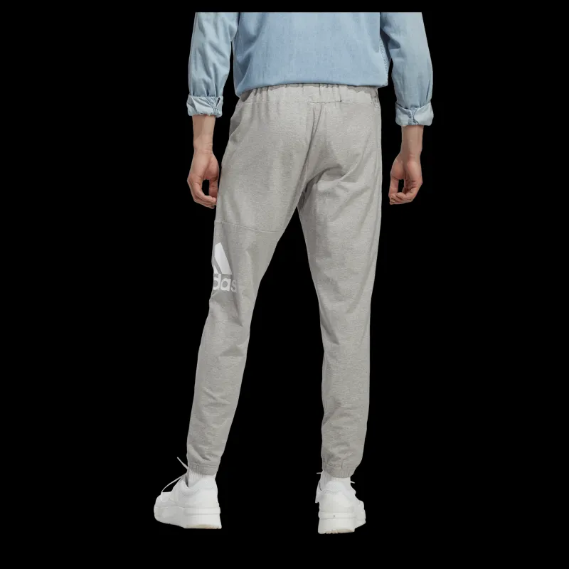 Hot adidas Essentials Single Jersey Tapered Badge of Sport Joggers Grey Grå