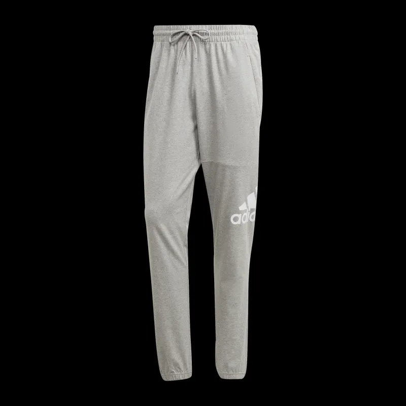 Hot adidas Essentials Single Jersey Tapered Badge of Sport Joggers Grey Grå