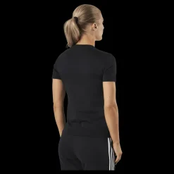 adidas Essentials Slim Logo T-Shirt Black / White Svart Discount