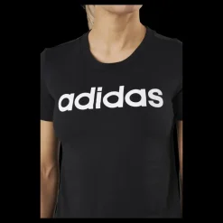 adidas Essentials Slim Logo T-Shirt Black / White Svart Discount