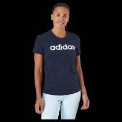 Clearance adidas Essentials Slim Logo T-Shirt Legend Ink / White Blå