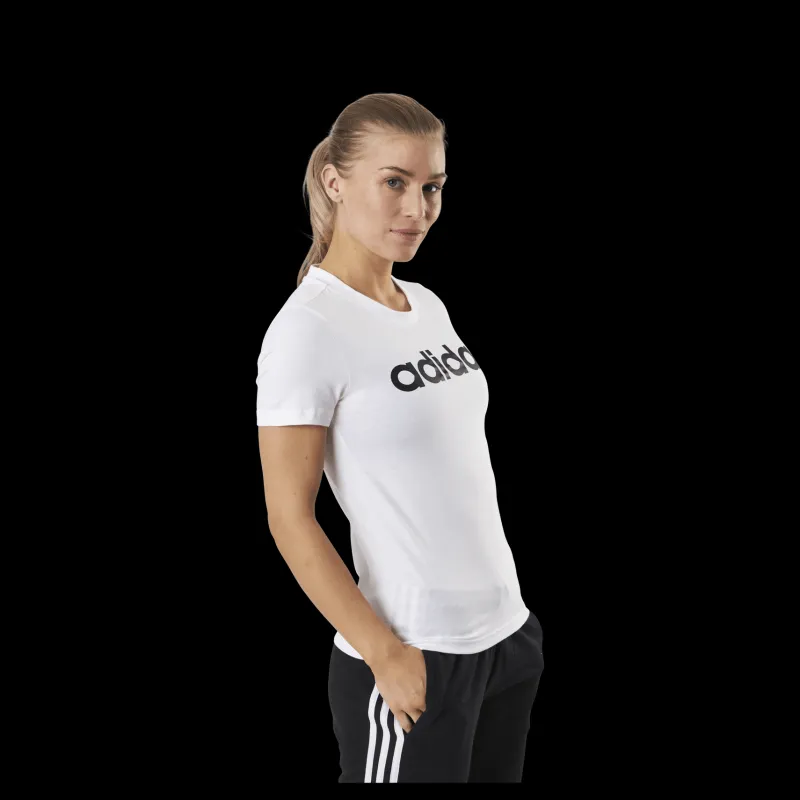 adidas Essentials Slim Logo T-Shirt White / Black Vit