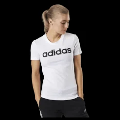 adidas Essentials Slim Logo T-Shirt White / Black Vit