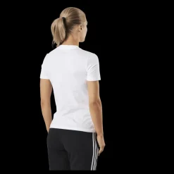 adidas Essentials Slim Logo T-Shirt White / Black Vit