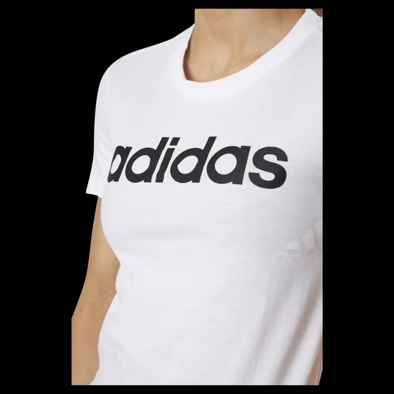 adidas Essentials Slim Logo T-Shirt White / Black Vit