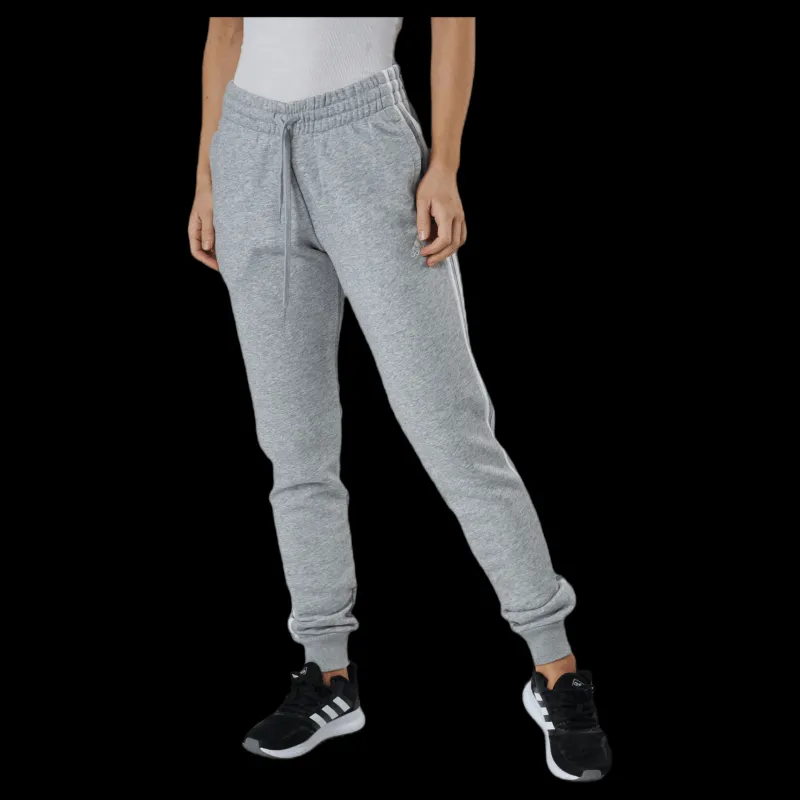adidas Essentials Slim Tapered Cuffed Pant Medium Grey Heather / White Grå