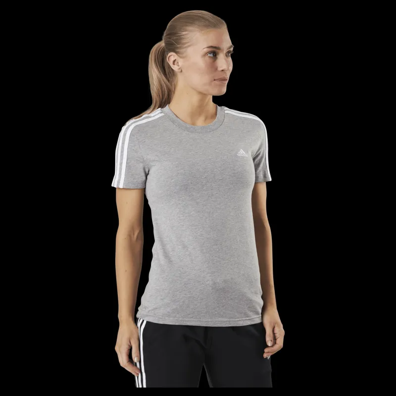 Best adidas Essentials Slim T-Shirt Medium Grey Heather / White Grå