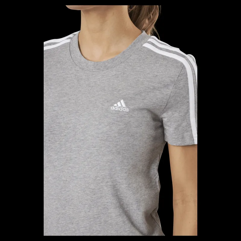 Best adidas Essentials Slim T-Shirt Medium Grey Heather / White Grå