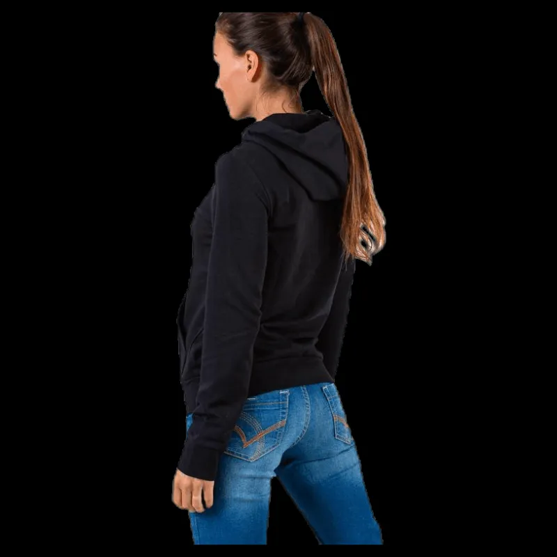 adidas Essentials Solid Full Zip Hoodie Black / White Svart
