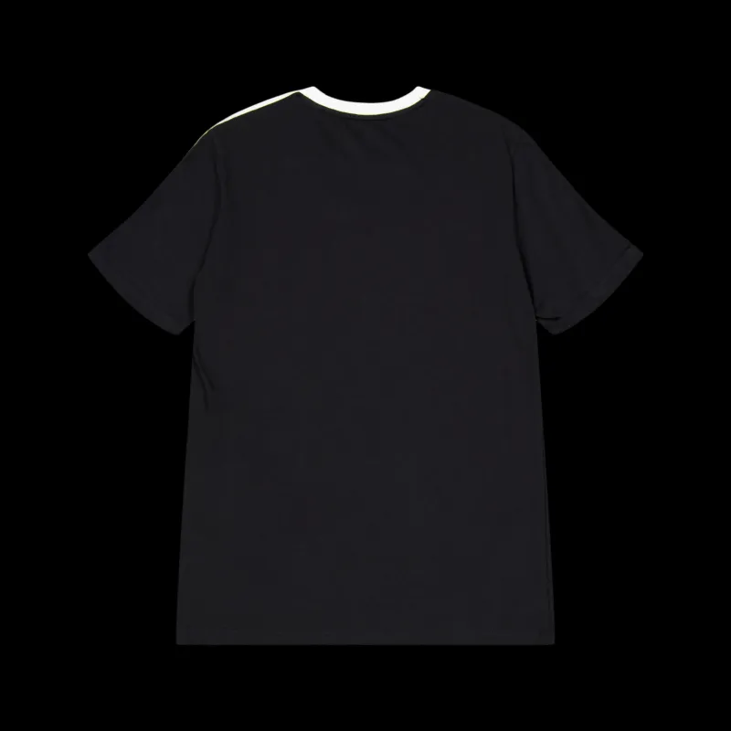 adidas Essentials 3-Stripes Cotton Loose Fit Boyfriend T-Shirt Black Svart Outlet