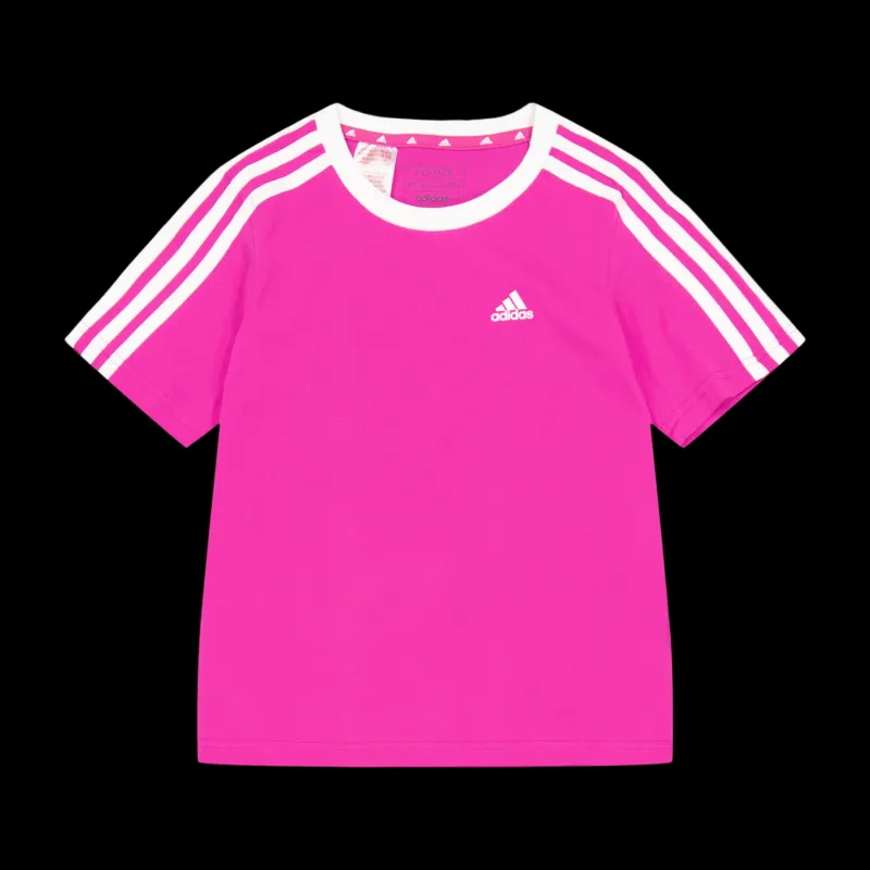 Hot adidas Essentials 3-Stripes Cotton Loose Fit Boyfriend T-Shirt Selufu/White Rosa