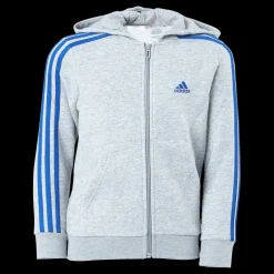 Discount adidas Essentials 3-Stripes Hoodie Medium Grey Heather Grå