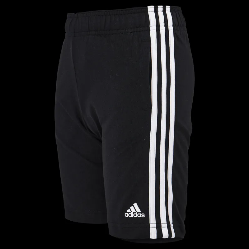 adidas Essentials 3-Stripes Knit Shorts Black Svart New