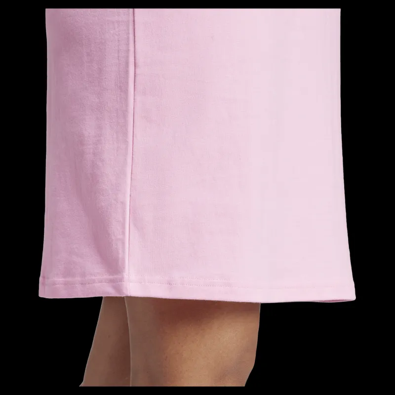 adidas Essentials 3-Stripes Single Jersey Boyfriend Tee Dress Pink Rosa Clearance