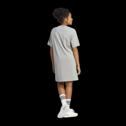 Hot adidas Essentials 3-Stripes Single Jersey Boyfriend Tee Dress Medium Grey Heather / White Grå