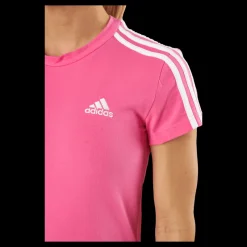 adidas Essentials 3-Stripes Tee Dress Pulmag/White Rosa