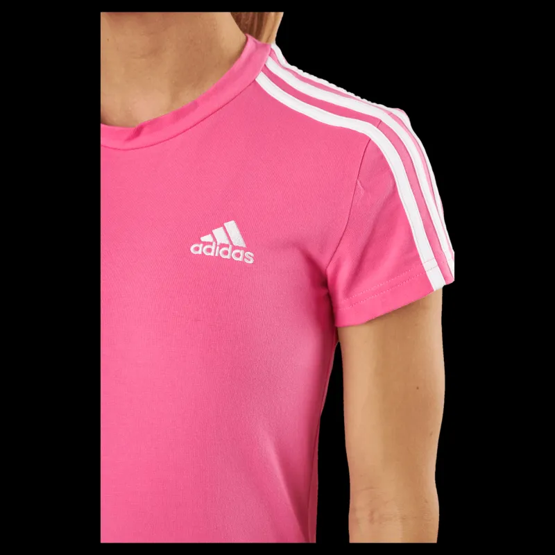 adidas Essentials 3-Stripes Tee Dress Pulmag/White Rosa