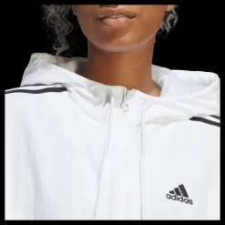 adidas Essentials 3-Stripes Woven Windbreaker White Vit New