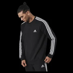 Outlet adidas Essentials Sweatshirt Black / White Svart