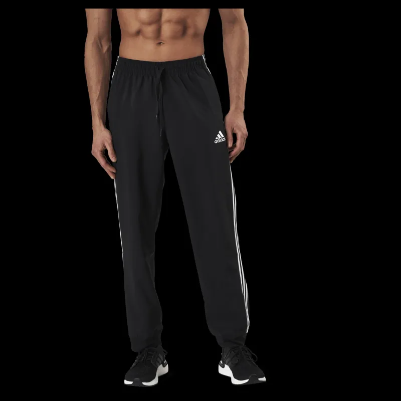 Hot adidas Essentials Tapered Cuff 3 Stripes Pants Black Svart