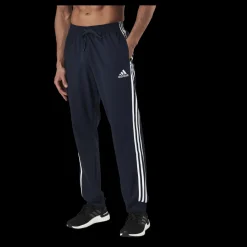 adidas Essentials Tapered Cuff 3 Stripes Pants Legend Ink Blå Clearance