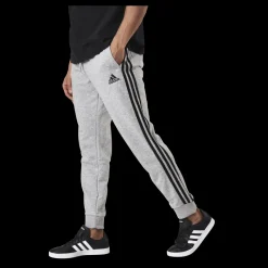 New adidas Essentials Tapered Cuff 3 Stripes Pants Medium Grey Heather / Black Grå