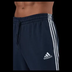 New adidas Essentials Tapered Elasticcuff 3 Stripes Pant Legend Ink / White Blå och Vit