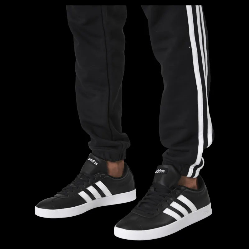 adidas Essentials Tapered Elasticcuff 3 Stripes Pant Black / White Svart Outlet