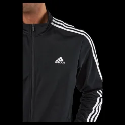adidas Essentials Warm-Up 3-Stripes Track Top Black Svart New