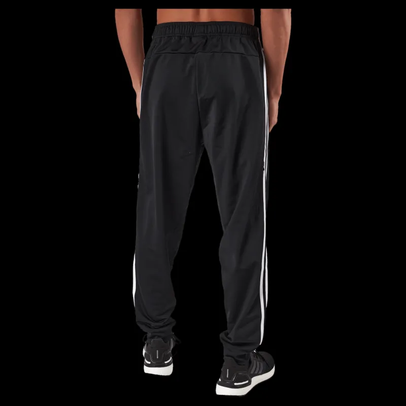 New adidas Essentials Warm-Up Tapered 3-Stripes Tracksuit Bottoms Black Svart