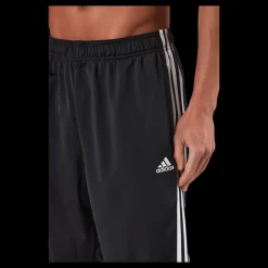New adidas Essentials Warm-Up Tapered 3-Stripes Tracksuit Bottoms Black Svart