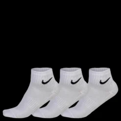 Nike Everyday Cushioned Training Ankle Socks (3 Pairs) WHITE/BLACK Vit New