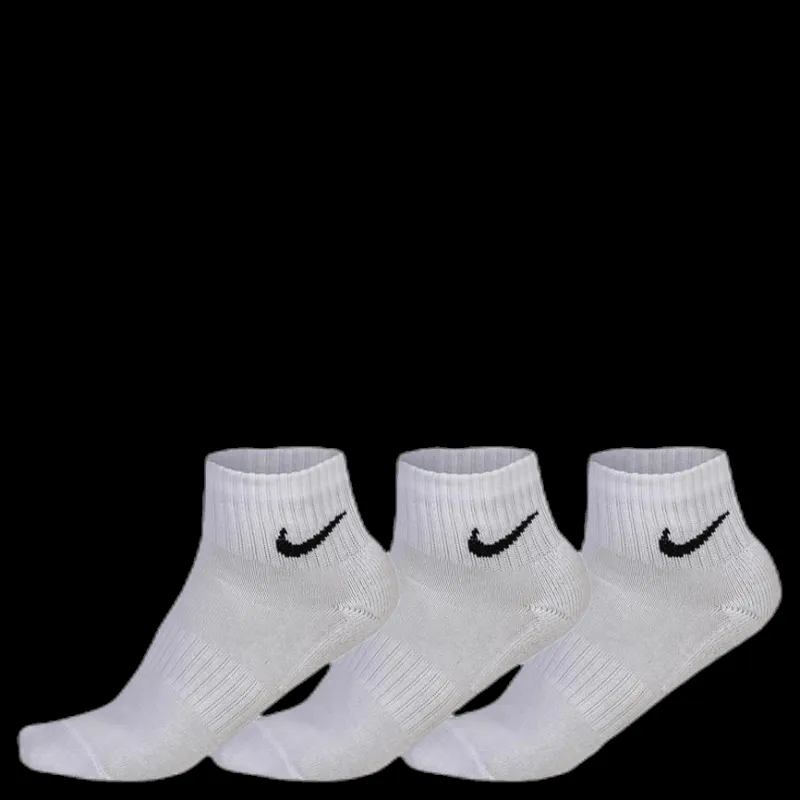 Nike Everyday Cushioned Training Ankle Socks (3 Pairs) WHITE/BLACK Vit New