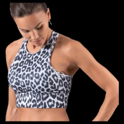 Nike Everything Leopard Bra White/Black Flerfärgad