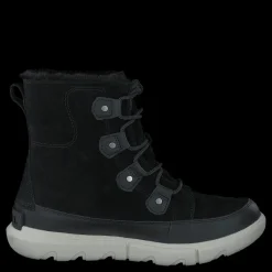 Best Sorel Explorer Ii Joan Faux Fur Wp Black, Fawn Svart