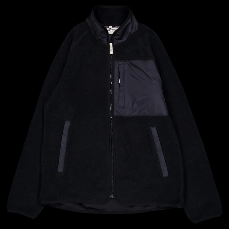 Tretorn Farhult Pile Patch Jacket Black Svart New
