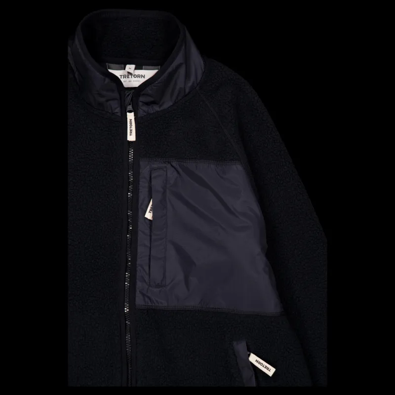Tretorn Farhult Pile Patch Jacket Black Svart New